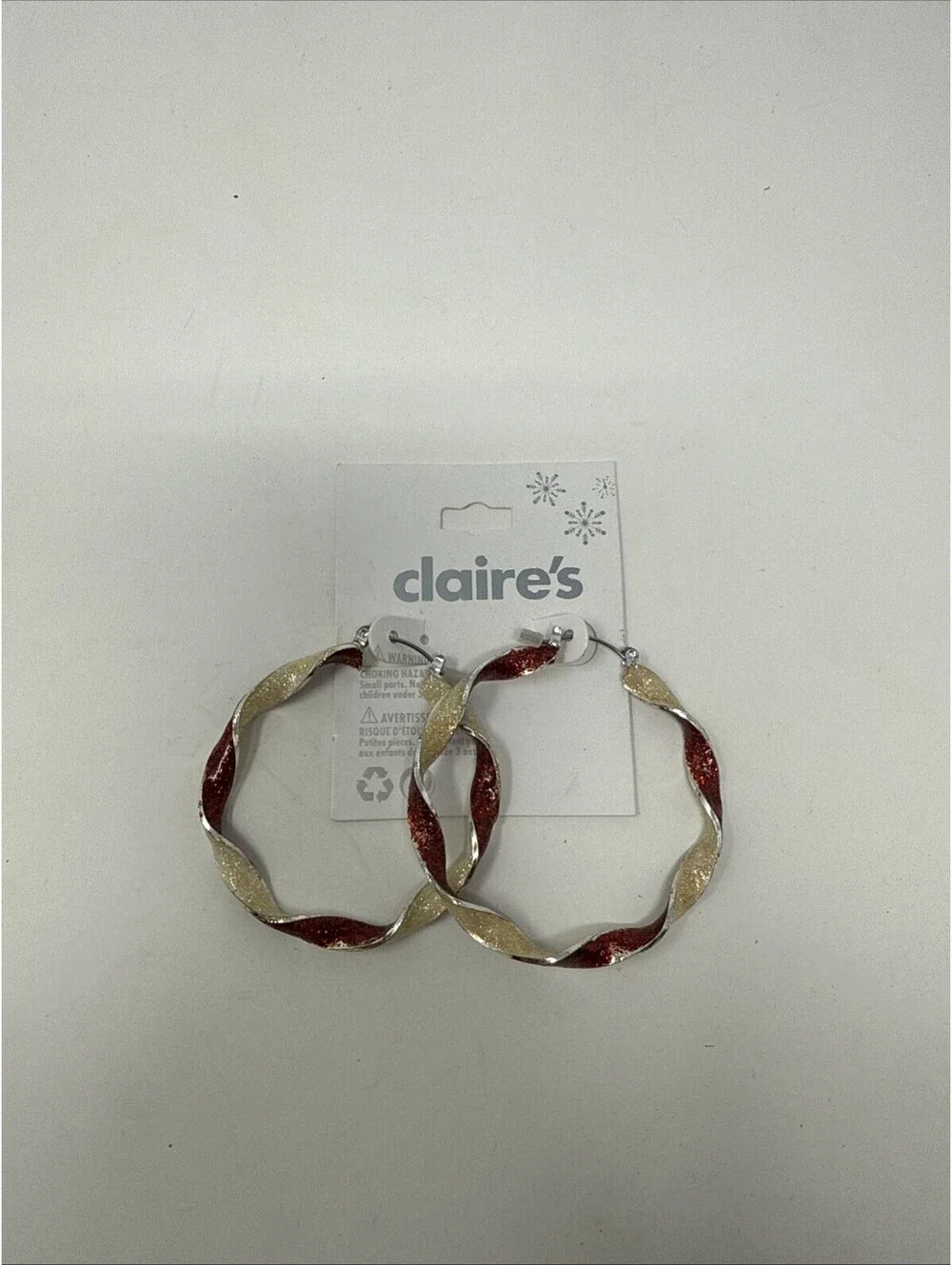 Claire’s Big Hoop Earrings Red